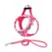 Mercano Soft Mesh Dog Harness and Leash Set Stepin Reflective Breathable Lightweight Vest Harnesses with Safety Buckle for Small Dogs Cats S Fuchsia