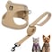 BELLAPAL BELLA PAL Step in Vest Harness for Small and Medium Dogs No Pull Small Dog Harness with Leash Set Comfortable Air Mesh Dog Vest Harness with Reflective Strip Khaki XS