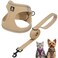 BELLAPAL BELLA PAL Step in Vest Harness for Small and Medium Dogs No Pull Small Dog Harness with Leash Set Comfortable Air Mesh Dog Vest Harness with Reflective Strip Khaki M