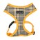 Puppia Lucas Dog Harness A OverTheHead Fashionable Checkered Pattern Spring Summer Harness for Small and Medium Dogs Yellow Medium