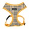 Puppia Lucas Dog Harness A OverTheHead Fashionable Checkered Pattern Spring Summer Harness for Small and Medium Dogs Yellow Medium