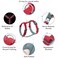 Plutus Pet No Pull Dog Harness Adjustable Nylon Harness with Soft Padding Reflective and Heavy Duty Dog Harness for Small Medium Large DogsRed M