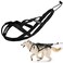 BuleVina Dog Pulling Harness L Black X Back Mushing Husky Harness for Sled Exercise Pet Sledding Bikejoring Skijoring Running Canicross Scootering for Average Sized Dog About 4550LBS