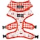LucyCo. Lucy Co Reversible Dog Harness WaterRepellent Neoprene DualPrint Design Easy Swap Style Adjustable Comfort Fit Cheery Cherries Reversible Harness Medium
