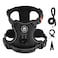 IVYLANE IVYLANE No Pull Dog Harness for Large Dogs Dog Vest Harness with Leash Safety Belt and Storage Strap Fully Adjustable Harness 360 Reflective Strip Soft Handle Black L