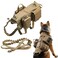 AZB Tactical Dog Vest Harness Heavy Duty Dog Harness with 3 MOLLE Bags1 Bungee Leash