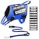 MOOGROU Service Dog Vest Harness and Leash Set10 PatchesNo PullEasy Walk Reflective Dog Harness with Soft Padded Handle for TrainingEverydayFit SmallMediumLargeExtraLarge Dogs Blue S