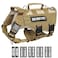 WINSEE Mesh Dog Harness with 10 Pet Patches for Large Service Dog in Training Breathable Tactical Molle Vest with Double Handle Reflective Military Pet Vest for Walking Hiking