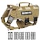 WINSEE Mesh Dog Harness with 10 Pet Patches for Large Service Dog in Training Breathable Tactical Molle Vest with Double Handle Reflective Military Pet Vest for Walking Hiking