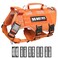 WINSEE Mesh Dog Harness with 10 Pet Patches for Large Service Dog in Training Breathable Tactical Molle Vest with Double Handle Reflective Military Pet Vest for Walking Hiking