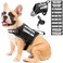 MOOGROU Service Dog Vest Harness and Leash Set10 PatchesNo PullEasy Walk Reflective Dog Harness with Soft Padded Handle for TrainingEverydayFit SmallMediumLargeExtraLarge DogsBlack M
