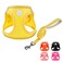 HIHANHAN Soft Mesh Dog Harness and Leash Set No Pull Puppy Harness and Leash Set Reflective Step in Harness for Small Medium Dogs Easy Walk Escape Proof Vest Harnesses Yellow XS