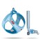 Curli Vest Harness curli Clasp AirMesh SkyBlueCircles 3XS Leash M