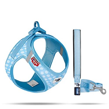 Curli Vest Harness curli Clasp AirMesh SkyBlueCircles 3XS Leash M