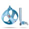 Curli Vest Harness curli Clasp AirMesh SkyBlueCircles 3XS Leash M