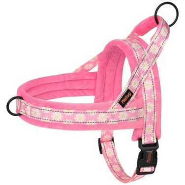 Didog No Pull Dog Harness with Soft Padded Easy Walk Dog Harness with Quick Release Buckle Adjustable Reflective Pet Harness with Soft Padded for Small Medium Dogs SChest 1922 Pink