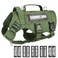 WINSEE Service Dog Vest Harness for Large Dog Tactical Working MOLLE Vest with 10 Pet Patches No Pull Heavy Duty Harness for Training Walking
