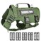 WINSEE Service Dog Vest Harness for Large Dog Tactical Working MOLLE Vest with 10 Pet Patches No Pull Heavy Duty Harness for Training Walking