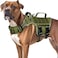 RunFido Dog Harness for Large Dogs Heavy Duty Tactical No Pull Dog Harness with Molle System Easy On and Off Service Dog Vest Breathable Padded Adjustable Reflective Pet Vest for Walking Hiking Traini