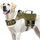 RunFido Dog Harness for Large Dogs Heavy Duty No Pull Tactical Dog Harness with Molle System Easy On and Off Service Dog Vest Breathable Padded Adjustable Reflective Pet Vest for Walking Hiking Traini