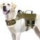 RunFido Dog Harness for Large Dogs Heavy Duty No Pull Tactical Dog Harness with Molle System Easy On and Off Service Dog Vest Breathable Padded Adjustable Reflective Pet Vest for Walking Hiking Traini