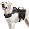 RunFido Dog Harness for Large Dogs Heavy Duty No Pull Tactical Dog Harness with Molle System Easy On and Off Service Dog Vest Breathable Padded Adjustable Reflective Pet Vest for Walking Hiking Traini