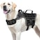 RunFido Dog Harness for Large Dogs Heavy Duty No Pull Tactical Dog Harness with Molle System Easy On and Off Service Dog Vest Breathable Padded Adjustable Reflective Pet Vest for Walking Hiking Traini