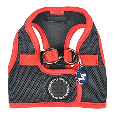 Puppia Soft Vest Dog Harness II Mesh Stepin All Season No Pull No Choke Walking Training for Small Medium Dog Grey M