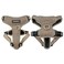DJANGO Tahoe No Pull Dog Harness EscapeProof Dog Harness for Small Medium with Front Back Clips for Everyday Use Adjustable Padded Reflective Secure Fit Easy OnOff Sandy Beige Medium