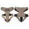 DJANGO Tahoe No Pull Dog Harness EscapeProof Dog Harness for Small Medium with Front Back Clips for Everyday Use Adjustable Padded Reflective Secure Fit Easy OnOff Sandy Beige Medium