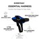 ShawnCo Essential Dog Harness NoPull Pet Vest with 3 Leash Clips No Choke Reflective Adjustable and Padded for Easy Walking and Training for Small Medium and Large Dogs Electric BlueM