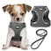 YIMEIS Dog Harness and Leash Set No Pull Soft Mesh Pet Harness Reflective Adjustable Puppy Vest for Small Medium Large Dogs Cats Gray XSmall Pack of 1
