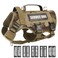 WINSEE Service Dog Vest Harness for Medium Dog Tactical Working MOLLE Vest with 10 Pet Patches No Pull Heavy Duty Harness for Training Walking