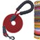 MayPaw 6FT Rope Dog Leash Soft Padded Handle Thick Nylon Pet Leash Large Medium Dogs Walking Training Leashes red Black 12 6