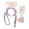 Wild One Nylon Adjustable Length Leash 55 Feet and Poop Bag Carrier Set Waterproof Odor Resistant Lilac