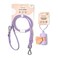 Wild One Nylon Adjustable Length Leash 55 Feet and Poop Bag Carrier Set Waterproof Odor Resistant Lilac