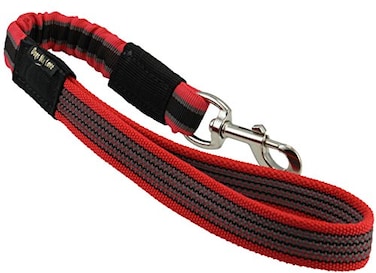 Dogs My Love Bungee Shock Absorbing Dog Short Leash Large 20 Long 1 Wide Traffic Lead Red