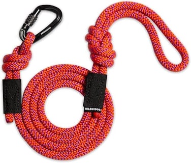 Wilderdog Small Carabiner Climbing Rope Dog Leash for Small Medium Dogs 5ft Sierra 1Ct
