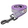Pawtitas Orchid Dog Leash 6 ft Custom ID Lead for Dogs Puppies Reflective Comfortable Padded Handle Embroidered Name Phone Number