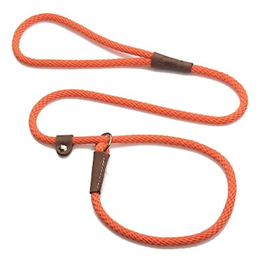Mendota Pet Slip Leash Dog Lead and Collar Combo Made in The USA Orange 38 in x 6 ft for SmallMedium Breeds