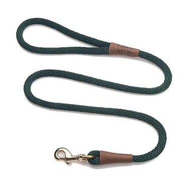 Mendota Pet Snap Leash BritishStyle Braided Dog Lead Made in The USA Hunter Green 12 in x 6 ft for Large Breeds
