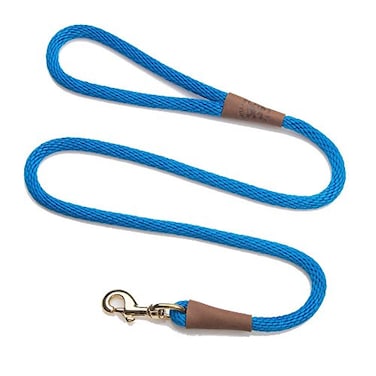 Mendota Products Mendota Pet Snap Leash BritishStyle Braided Dog Lead Made in The USA Blue 38 in x 4 ft for SmallMedium Breeds