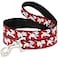 Buckle-Down BuckleDown Pet Leash Dalmatians RunningPaws RedsWhiteBlack 6 Feet Long 1 Wide