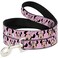 Buckle-Down BuckleDown Pet Leash Minnie Mouse Expressions Polka Dot PinkWhite 6 Feet Long 1 Wide