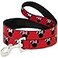 Buckle-Down BuckleDown Pet Leash Minnie Mouse Silhouette RedBlackPolka Dot 6 Feet Long 1 Wide