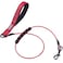 VIVAGLORY Chew Proof Dog Leash Toughbite Non Chewable Dog Leash with Traffic Handle Double Handle for Training Walking Chew Proof Non Chewable Metal for Pet Puppy 4FT Red