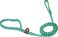 Lone Wolf Slip Lead for Dogs 58 by 6Feet Surfside Lime GreenPacific Blue Spiral