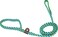 Lone Wolf Slip Lead for Dogs 58 by 6Feet Surfside Lime GreenPacific Blue Spiral