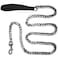 WATFOON Premium Heavy Duty Extra Wide Links 13mm Dog Chain Leash 6 Feet Faux Chrome Stainless Steel Cuban Link Chain LaborSaving Spring Basic Leash for Medium Big Dogs WalkingTraffic Training Travelin