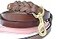 Soft Touch Collars Heavy Duty Leather Braided Dog Leash Brown with Pink Padded Handle 6ft